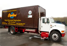 Cipshred recycling truck